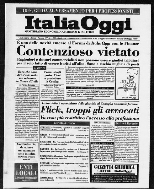 Italia oggi : quotidiano di economia finanza e politica